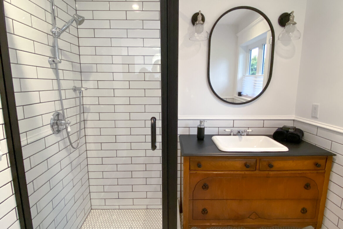 East 10th construction home Renovation 2 shower